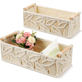 Luxurious Set of 2 Macrame Storage Boxes