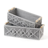 Set of 2 Macrame Storage Baskets