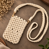 Ivory Knot Macrame Mobile Sling Bag