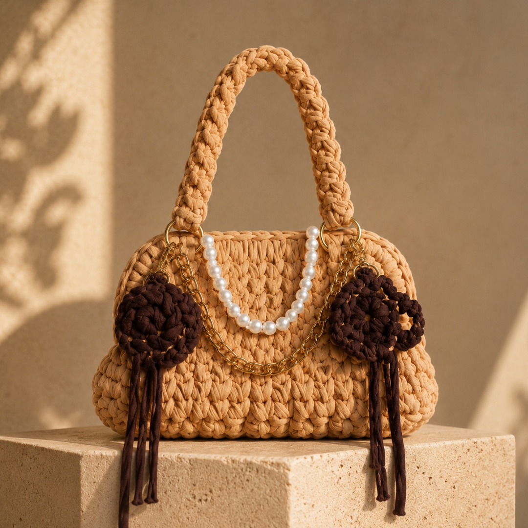 The Mocha Blossom Handbag