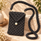 Black Bead Macrame Mobile Bag