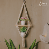 The Diamond Loom Macrame Tiered Hanger