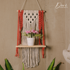 The Terracotta Flare Macrame Wall Shelf