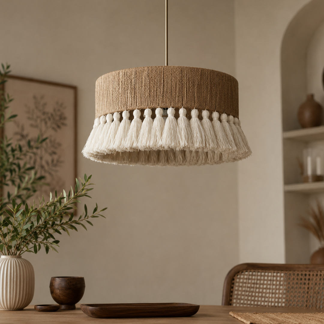 Aaranya Jute Tassel Chandelier