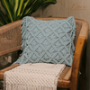 Dusty Sage Macrame Cushion Cover