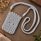 Grey Knot Macrame Mobile Sling Bag
