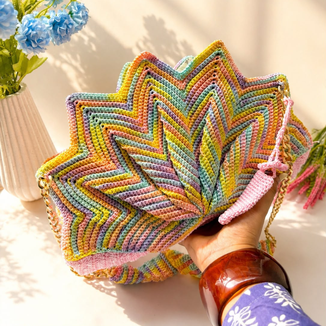 Rainbow Lotus Tote