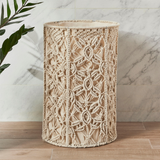 Cotton Pearl Round Handmade Storage Laundry Basket