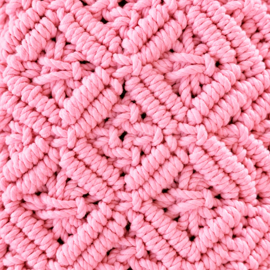 Pink Diamond Knot Tassel Macrame Mobile Sling Bag