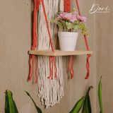The Terracotta Flare Macrame Wall Shelf