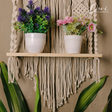 The Nordic Diamond Macrame Floating Shelf
