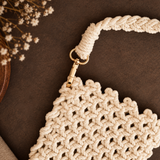 Ivory Knot Macrame Mobile Sling Bag