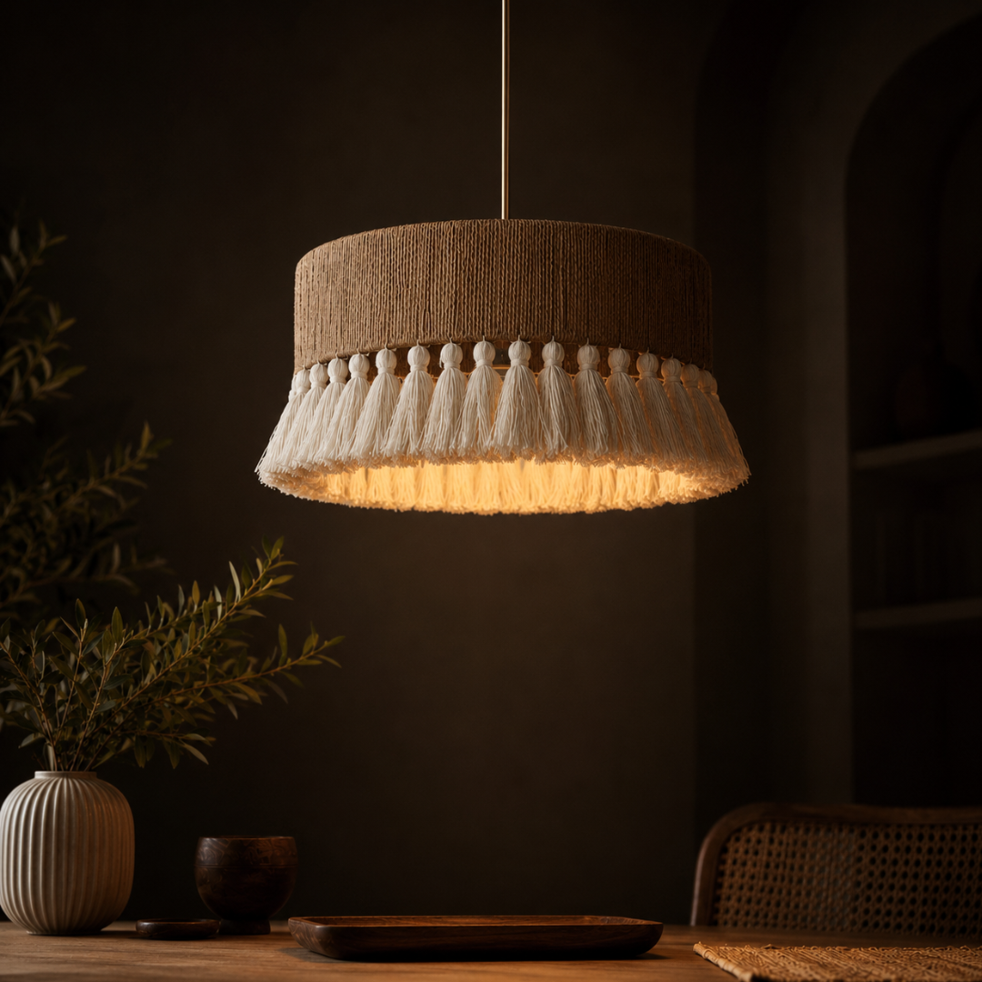 Aaranya Jute Tassel Chandelier