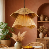Terra Bloom Raffia Pendant Light