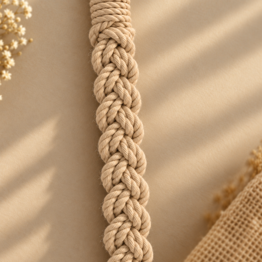 Beige Knot Macramé Mobile Sling Bag