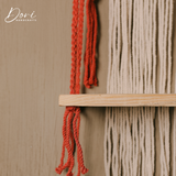The Terracotta Flare Macrame Wall Shelf