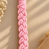 Pink Knot Macrame Mobile Sling Bag