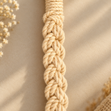 Off-White Tassel Macrame Mobile Bag