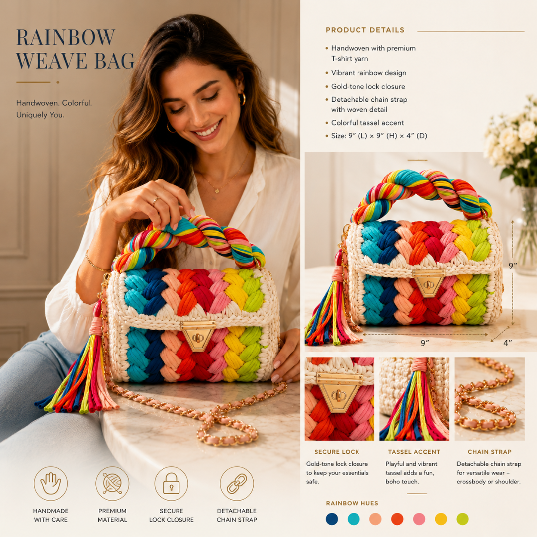 Rainbow Weave Bag