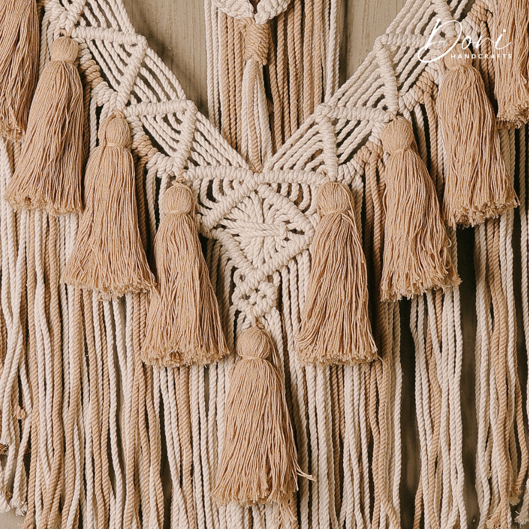 The Bohemian V-Cascade Macrame Wall Hanging