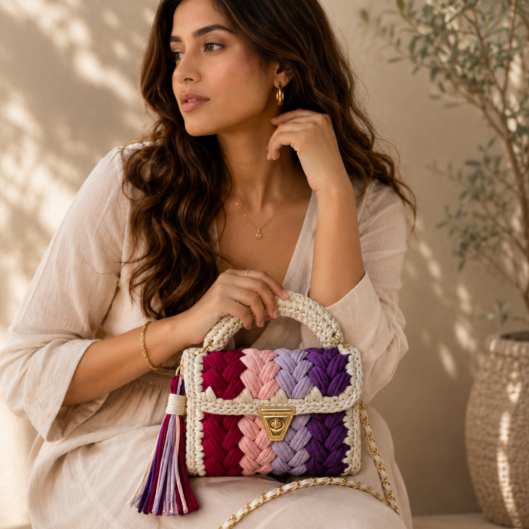 Orchid Charm Handbag