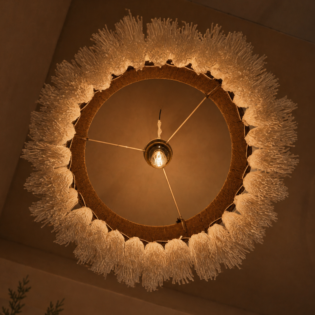 Brown Macrame Pendant Chandelier