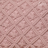 Baby Pink Macrame Cushion Cover