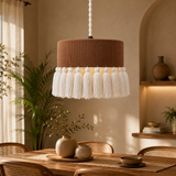 Brown Macrame Pendant Chandelier