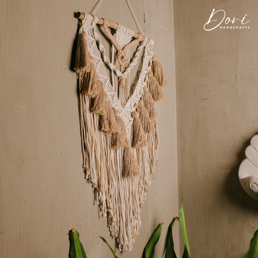 The Bohemian V-Cascade Macrame Wall Hanging