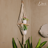 The Diamond Loom Macrame Tiered Hanger