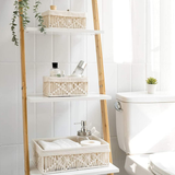 Set of 3 Boho Decor Baskets with Removable Linen