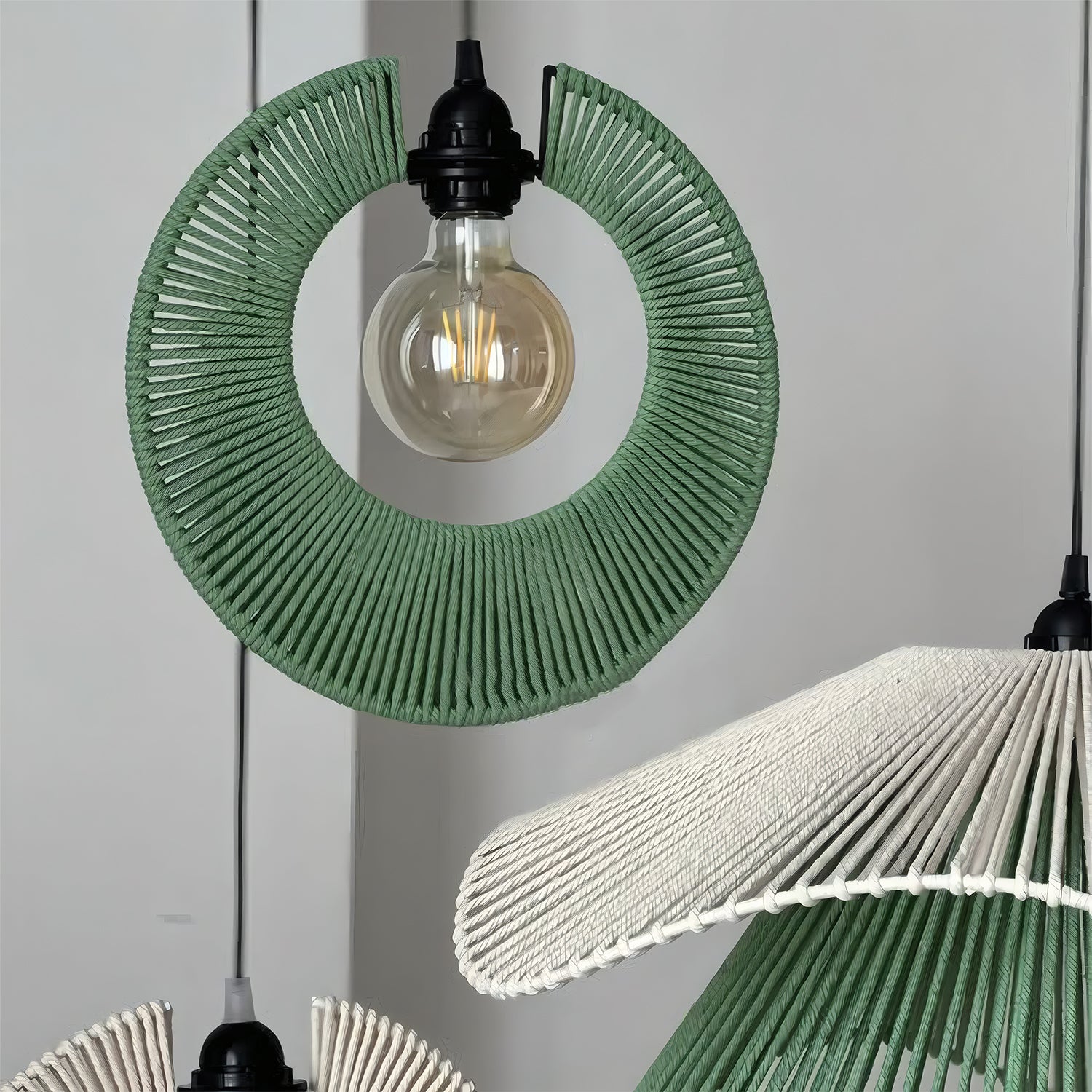 Luna Aura Jute Hanging Light