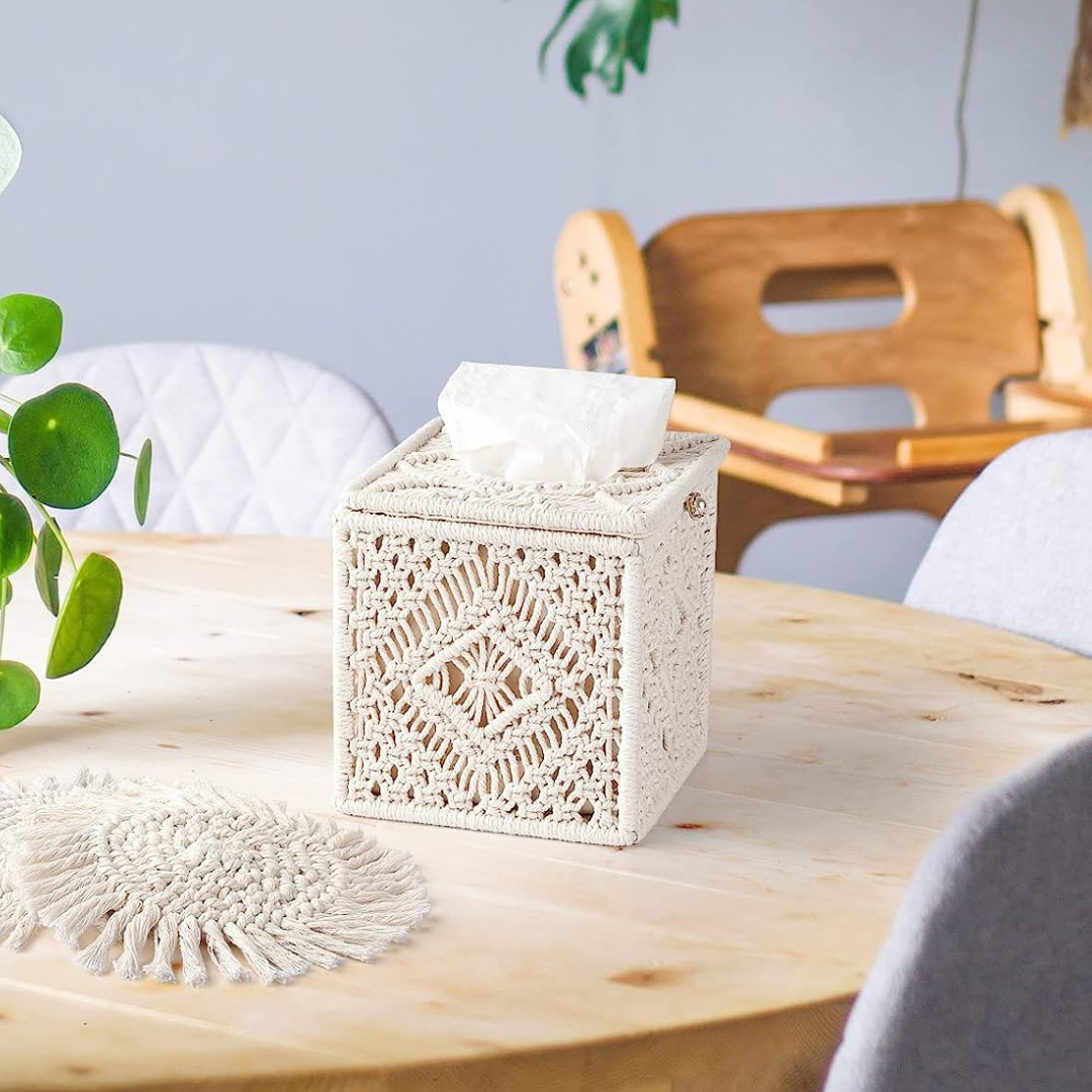 Macrame Tissue Box