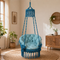 Sky Blue Macrame Hanging Swing Chair