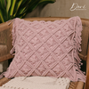 Baby Pink Macrame Cushion Cover