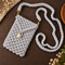 Grey Bead Macrame Mobile Bag