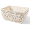 Set of 2 Macrame Storage Baskets – Off-white