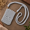 Grey Knot Macrame Mobile Sling Bag