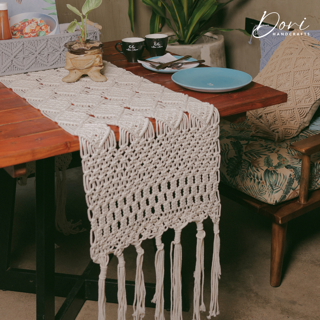 Aurora Macrame Table Runner