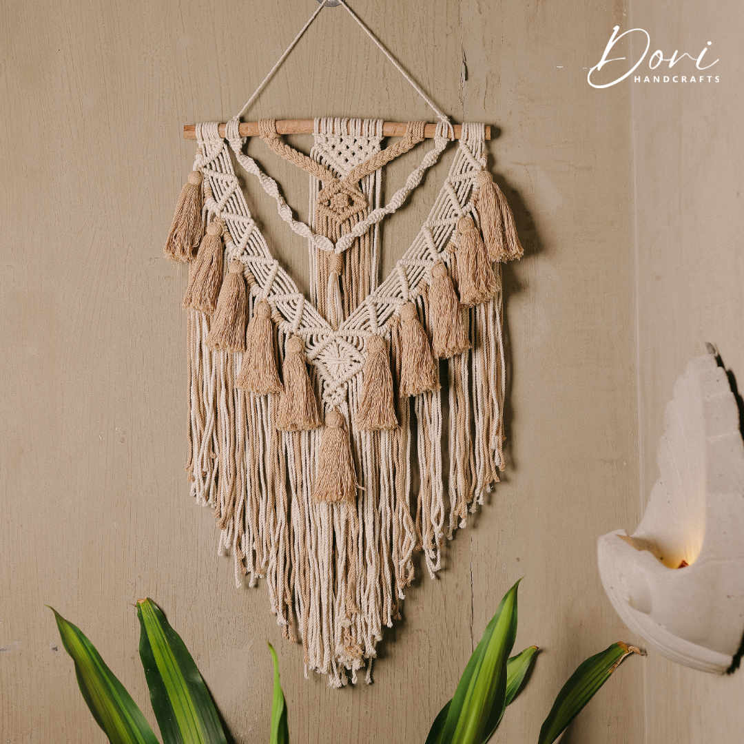 The Bohemian V-Cascade Macrame Wall Hanging
