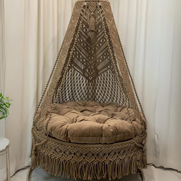 Brown Macrame Swing