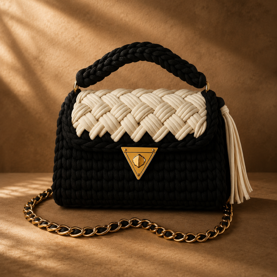 The Tuxedo Braided Purse