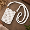 White Knot Macrame Mobile Sling Bag