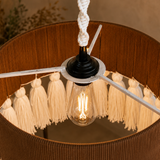 Brown Macrame Pendant Chandelier