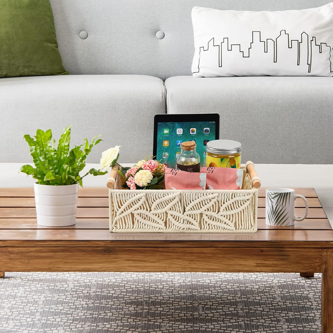 Luxurious Set of 2 Macrame Storage Boxes