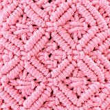 Pink Diamond Knot Tassel Macrame Mobile Sling Bag