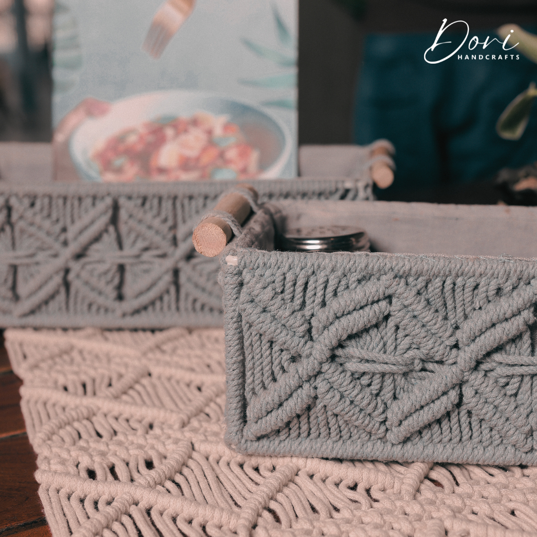 Macrame Storage Boxes set of 2