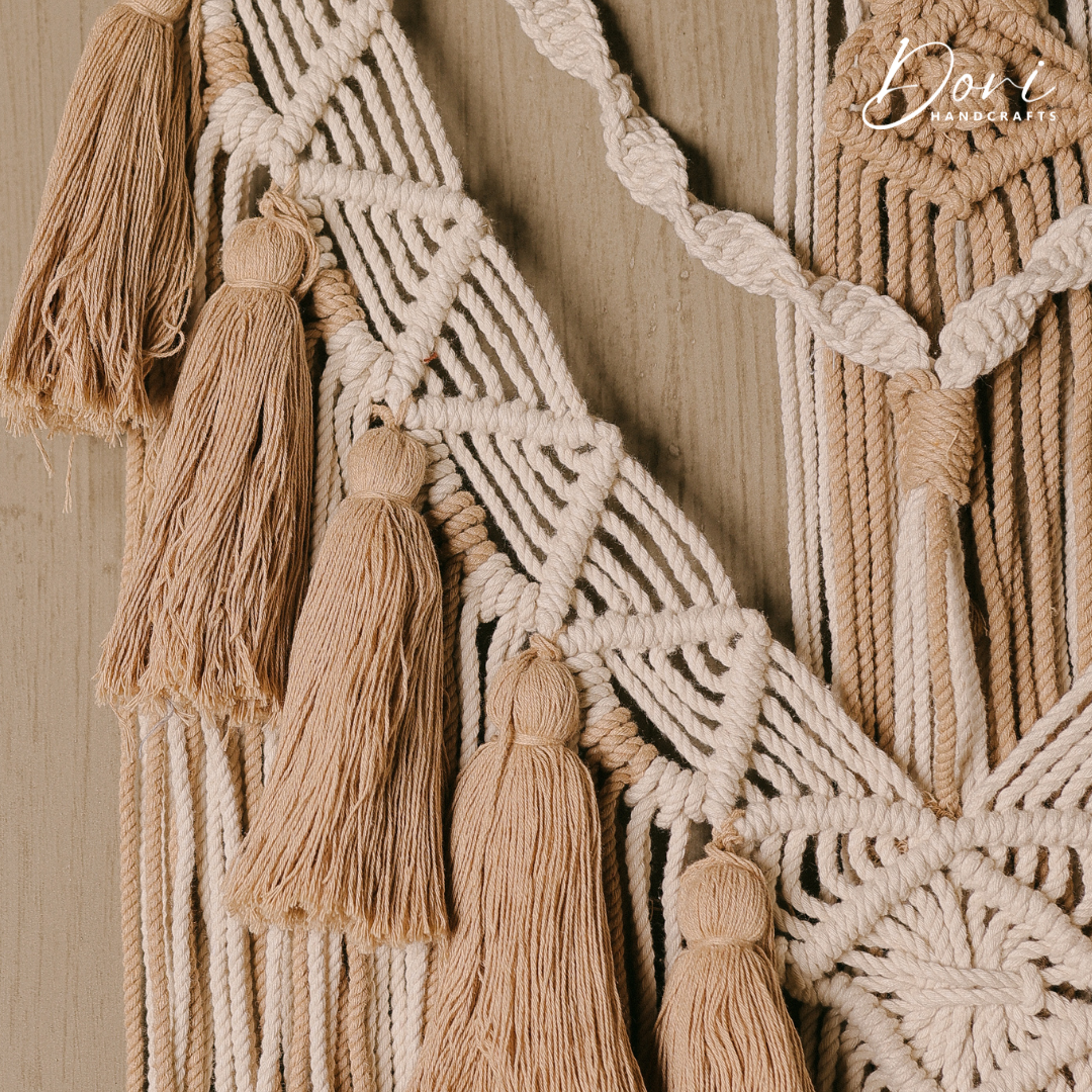 The Bohemian V-Cascade Macrame Wall Hanging