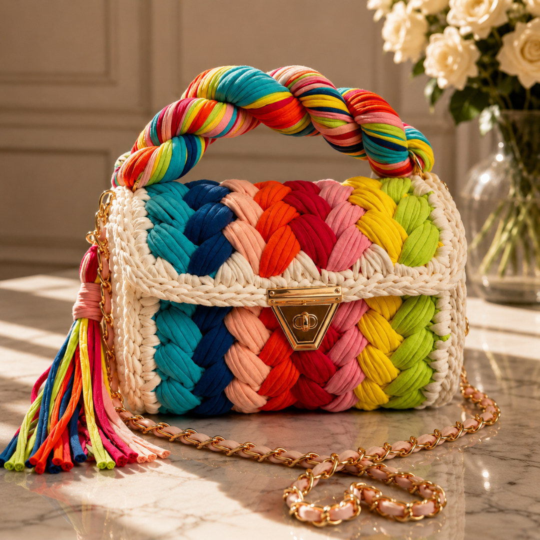 Rainbow Weave Bag