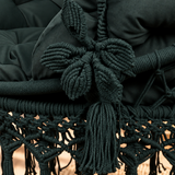 Dark Green Macrame Hanging Swing Chair